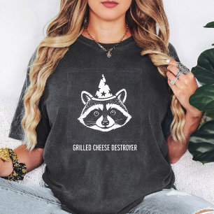 Grappige Wasbeer Gegrilde Kaas Vernietiger Grafisc T-shirt