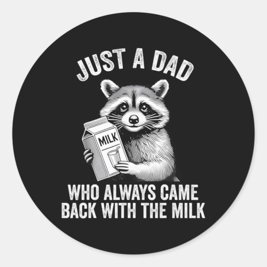Grappige wasbeer gewoon een vader die altijd terug ronde sticker (Voorkant)