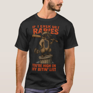 Grappige Wasbeer Hondsdolheid Afvalpanda Heeft Bee T-shirt