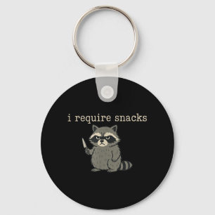 Grappige wasbeer, ik heb snacks nodig _1 sleutelhanger