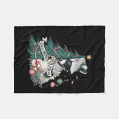 Grappige Wasbeer Kerstboom Sorta Merry Sorta Fer Fleece Deken (Voorkant (Horizontaal))