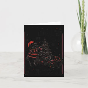 Grappige Wasbeer Kerstmis Is Op Het Punt Deze Here Kaart