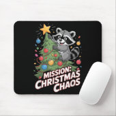 Grappige Wasbeer Kerstmis Trash Panda Xmas Muismat (Met muis)