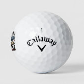 Grappige Wasbeer Kinda Care Kinda Don't Golfballen (Logo)