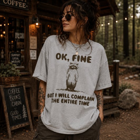 Grappige Wasbeer Klagen Meme T-shirt