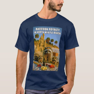Grappige Wasbeer Koninklijke Familie in North Myrt T-shirt