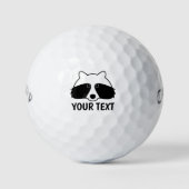Grappige wasbeer logo aangepaste golfbal cadeau se golfballen (Voorkant)
