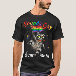 Grappige Wasbeer Meme Regenboog Lgbtq Pride Lesbie T-shirt