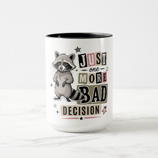 Grappige Wasbeer met Slechte Beslissing Mok (Midden)