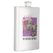 Grappige wasbeer mijn verjaardag mijn regels taart flacon (Rechts)