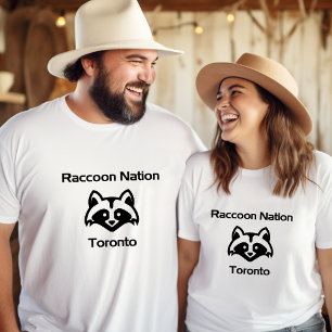 Grappige Wasbeer Natie Toronto Licht-Monotoon T-shirt