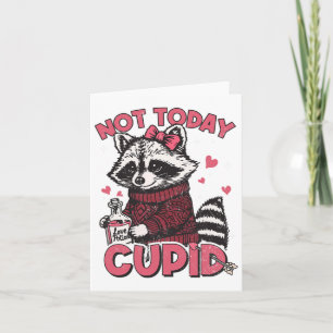 Grappige Wasbeer Niet Vandaag Cupido Valentijnsmem Kaart