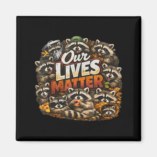 Grappige Wasbeer Onze Live Magneet (Voorkant)
