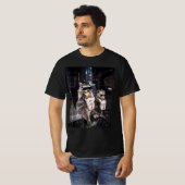 Grappige Wasbeer Opossum Eet Crab Rangoon Straat T-shirt (Voorkant volledig)