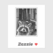 Grappige wasbeer selfie wasbeer grappige wasbeer sticker (Vel)