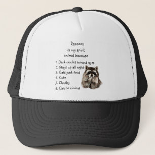 Grappige Wasbeer Spiritueel Dier Humor Mooie Water Trucker Pet