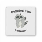 Grappige Wasbeer Sticker (Voorkant)