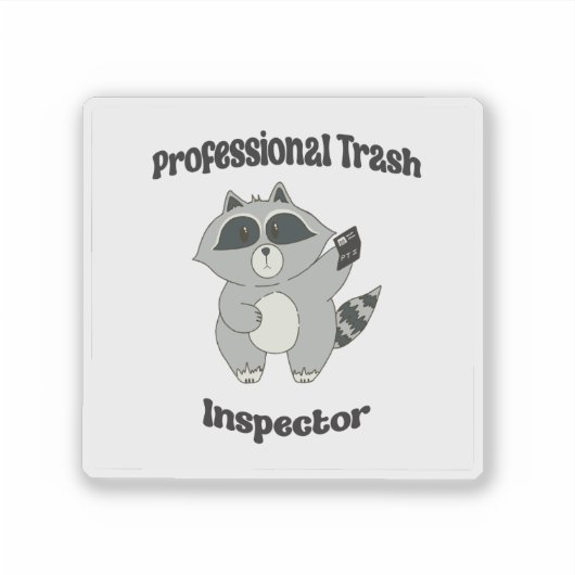 Grappige Wasbeer Sticker (Voorkant)