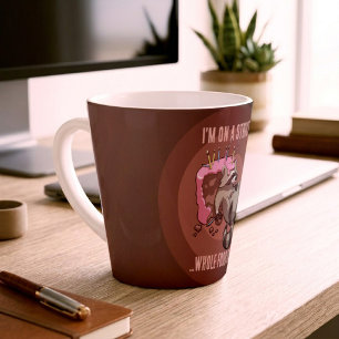 Grappige Wasbeer Strikte Gezonde Voeding Dieet Car Latte Mok