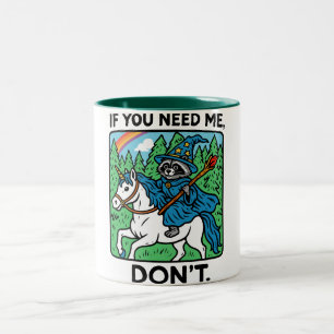 Grappige Wasbeer Tovenaar Afvalbeer Koffie Grappig Tweekleurige Koffiemok