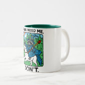 Grappige Wasbeer Tovenaar Wasbeer Koffie Grappig Tweekleurige Koffiemok (Voorkant rechts)