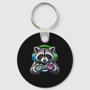 Grappige Wasbeer Videogames Liefhebber Gamer Wasbe Sleutelhanger