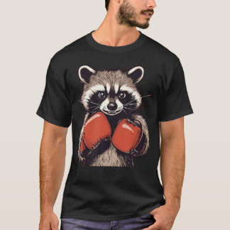 Grappige Wasbeer Voor Sport- En Bokshandschoenen T-shirt