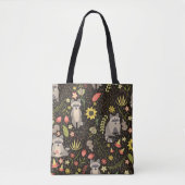 Grappige wasberen  illustratiepatroon tote bag (Voorkant)