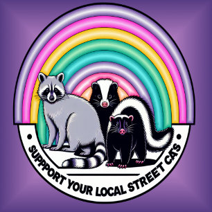 Grappige wasberen ondersteunen je lokale straatrat t-shirt