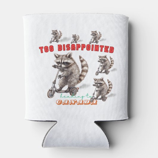 Grappige wasberen scooter, te teleurgesteld blikjeskoeler (Achterkant)