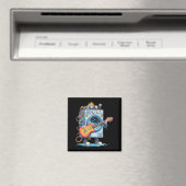 Grappige wasmachine robot met E-gitaar kostuum Magneet (Insitu (Vaatwasser))