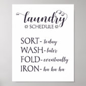 Grappige wasruimte muur kunst poster (Voorkant)