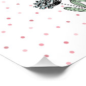 Grappige wasserette moeder op kleurrijke polka dot perfect poster (Hoek)