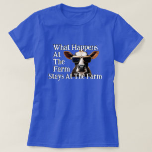 Grappige "Wat er op de boerderij..." T-shirt