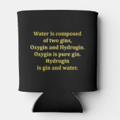 Grappige water- en gin-grap blikjeskoeler (Achterkant)