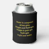 Grappige water- en gin-grap blikjeskoeler (Blikje Achterkant)