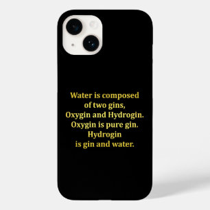Grappige water- en gin-grap Case-Mate iPhone 14 hoesje