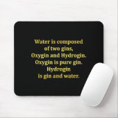 Grappige water- en gin-grap muismat (Met muis)