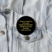 Grappige water- en gin-grap ronde button 7,6 cm (In situ)
