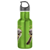 Grappige Waterfles met Gelukkige Struisvogel - Gli Waterfles (Achterkant)