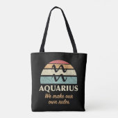 Grappige Waterman Sterrenbeeld Regels Tote Bag (Achterkant)