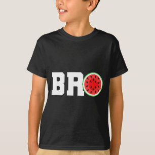 Grappige Watermeloen Bro Schattige Zomer Vakantie T-shirt