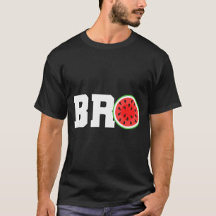 Grappige Watermeloen Bro Schattige Zomer Vakantie T-shirt