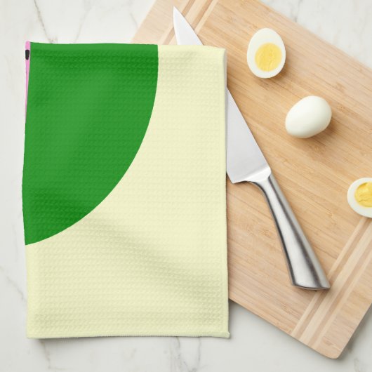 Grappige Watermeloen Cartoon met Seeds Keukenhandd Theedoek (Quarter Fold)