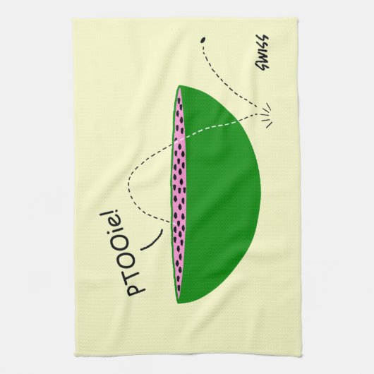 Grappige Watermeloen Cartoon met Seeds Keukenhandd Theedoek (Verticaal)