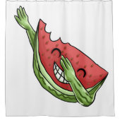 grappige watermeloen douchegordijn (Voorkant)