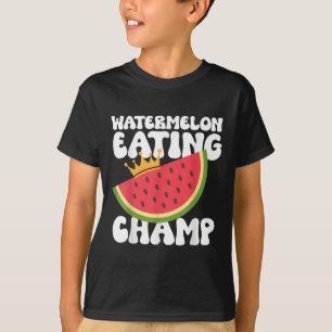 Grappige Watermeloen Eten Champ Zomer Eten T-shirt