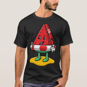 Grappige Watermeloen Floater Trendy Fruit Lover Zo T-shirt