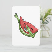 grappige watermeloen kaart (Staand voorkant)