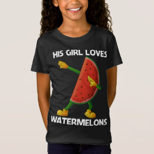 Grappige Watermeloen Kunst Voor Meisjes Kinder Mel T-shirt